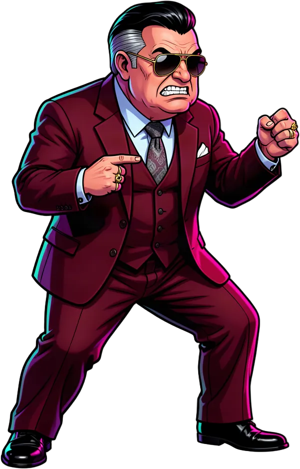 Nicky Santoro in his signature casino enforcer stance